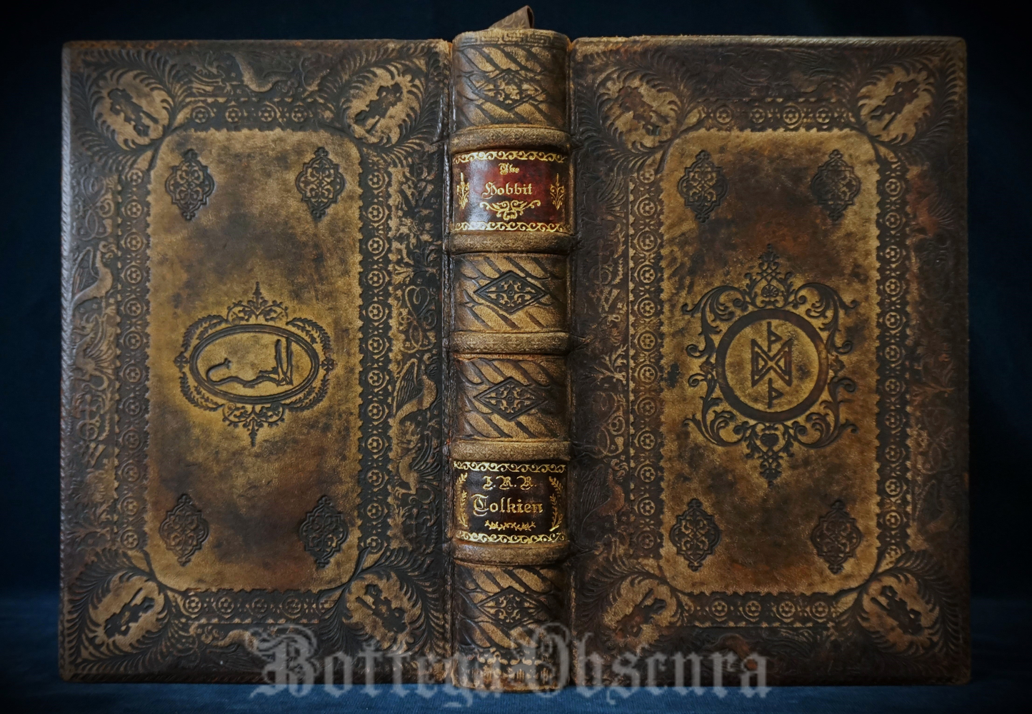 The Hobbit, Hand sewn and hand bound book, Illustrated by Alan Lee, Personalized book with initials