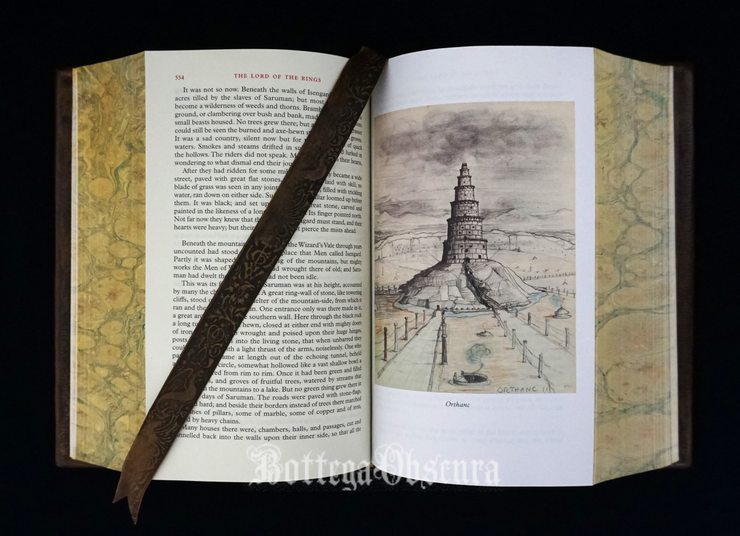 The Lord of the Rings, Hand sewn and hand bound book, Illustrated by J.R.R Tolkien, Personalized book with initials.