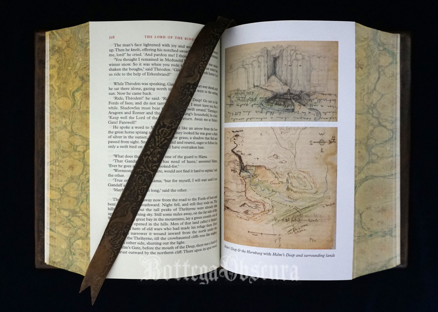 The Lord of the Rings, Hand sewn and hand bound book, Illustrated by J.R.R Tolkien, Personalized book with initials.