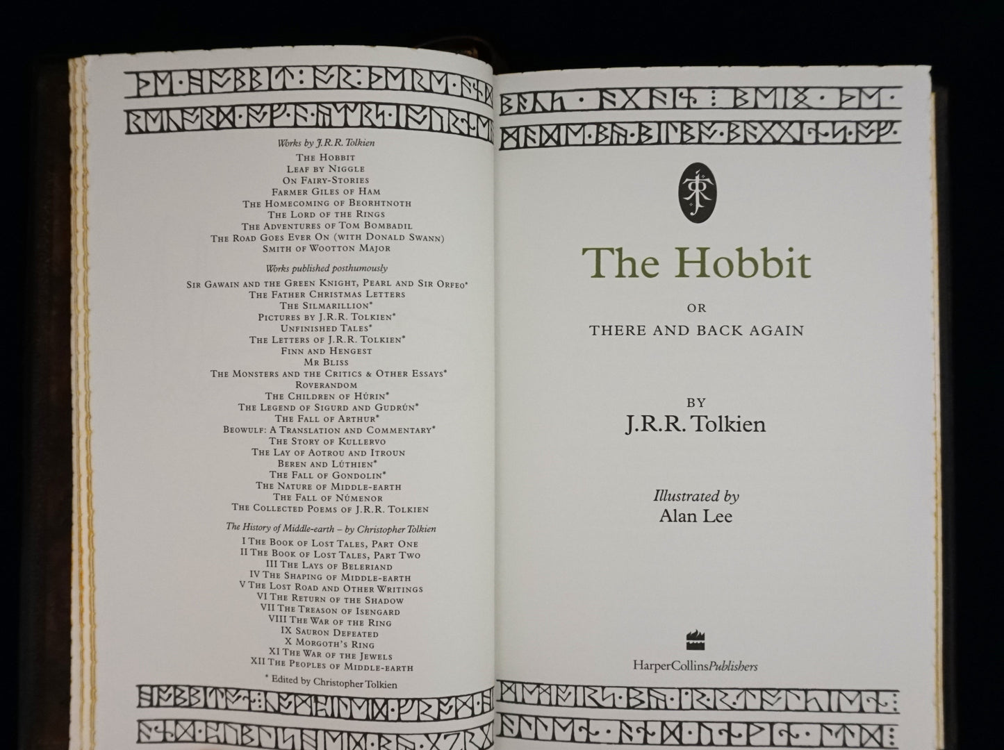 The Hobbit, Hand sewn and hand bound book, Illustrated by Alan Lee