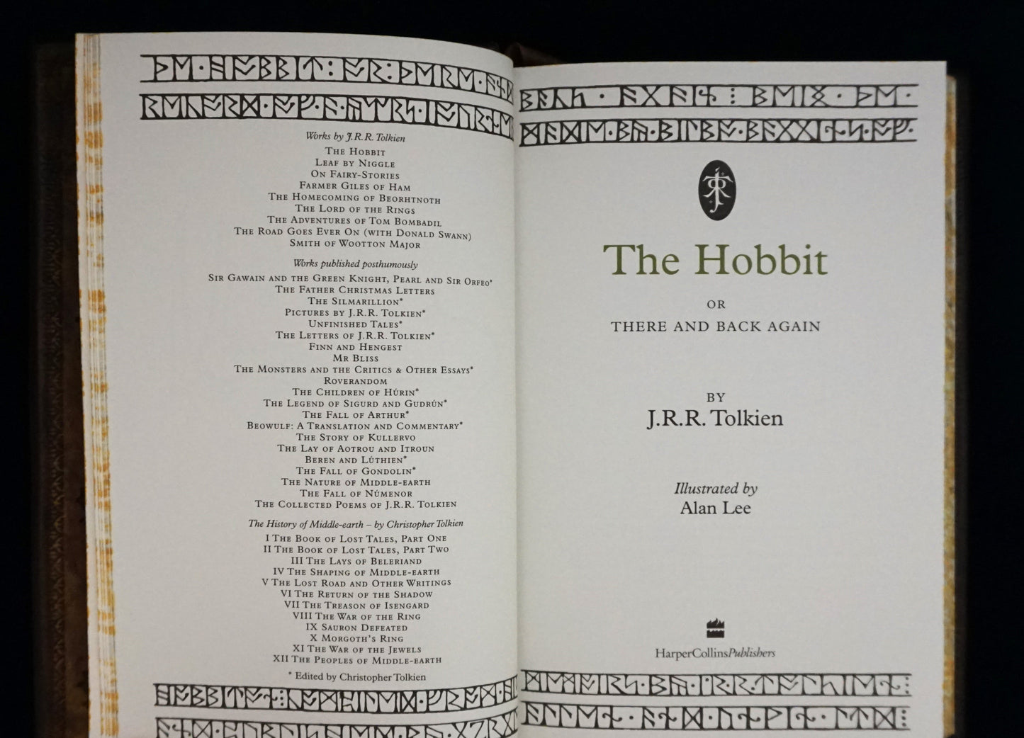 The Hobbit, Hand sewn and hand bound book, Illustrated by Alan Lee