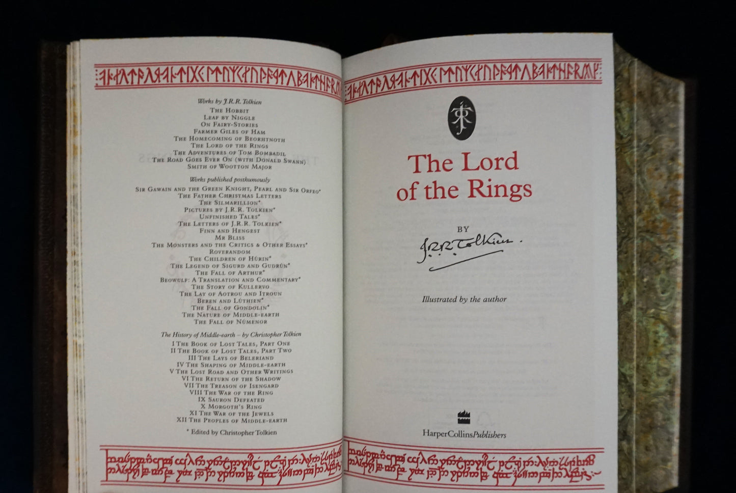 The Lord of the Rings, Hand sewn and hand bound book, Illustrated by J.R.R Tolkien