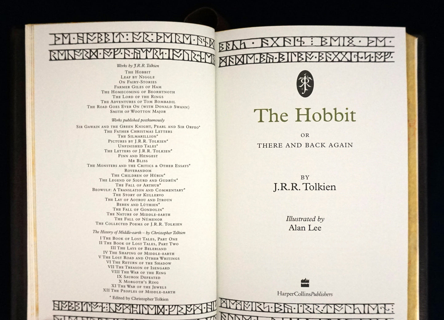 The Hobbit, Hand sewn and hand bound book, Illustrated by Alan Lee