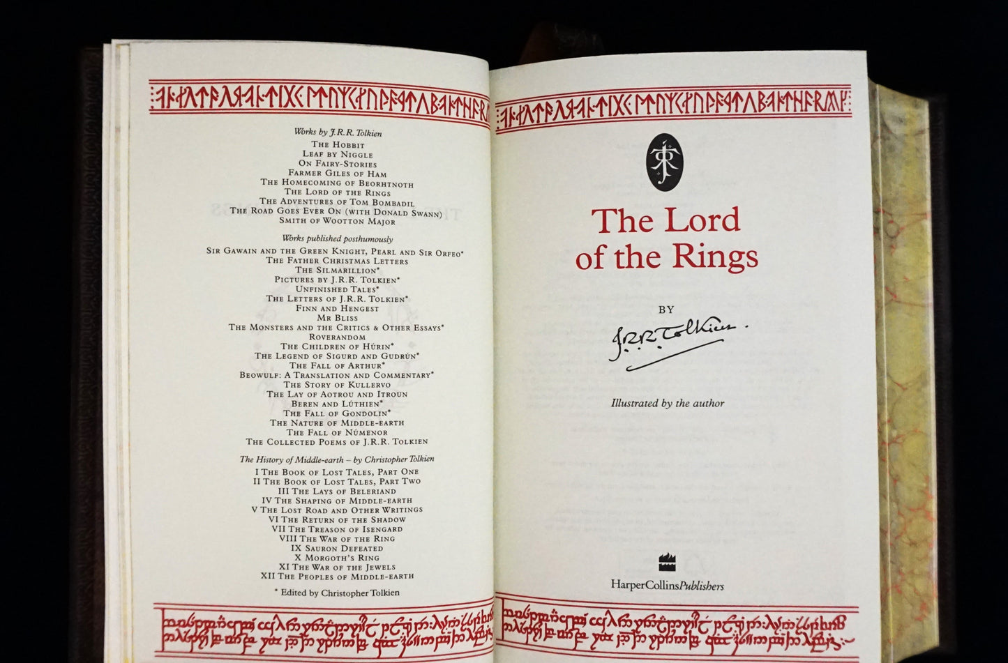 The Lord of the Rings, Hand sewn and hand bound book, Illustrated by J.R.R Tolkien