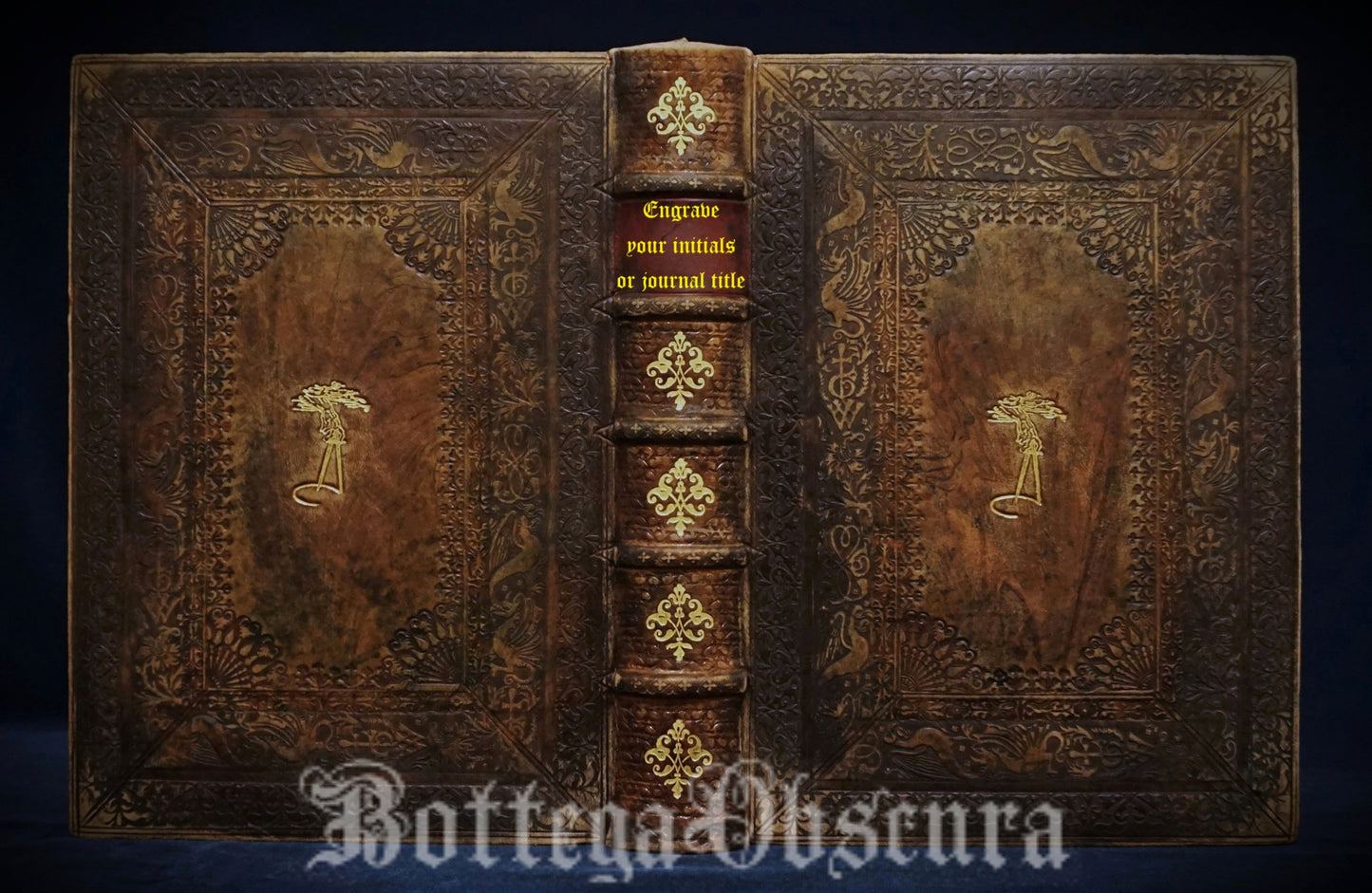 'Great Architect' journal. Leather bound large journal, Hand sewn and hand bound journal, Personalized journal