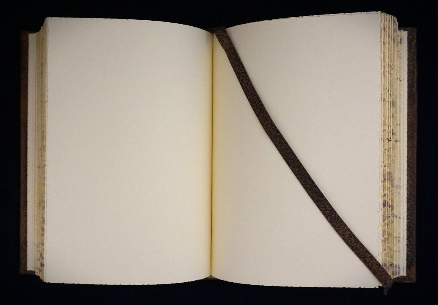 Uroboros journal, Leather bound large journal, Hand sewn and hand bound journal, Personalized journal