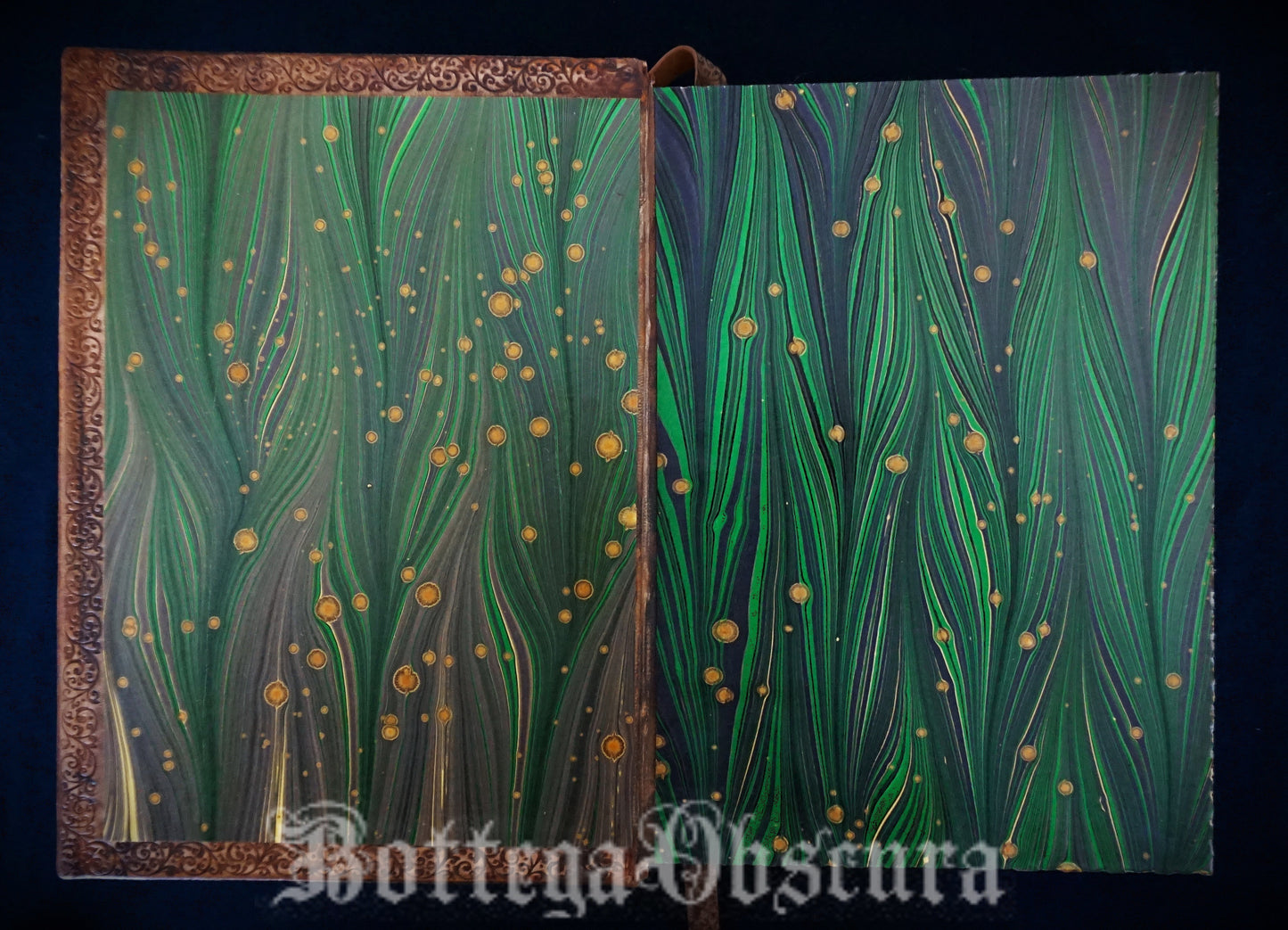 Uroboros journal, Leather bound large journal, Hand sewn and hand bound journal, Personalized journal