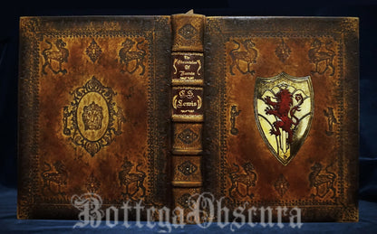 The Complete Chronicles of Narnia by C.S. Lewis, Illustrated by Pauline Baynes — Hand-Rebound Leather-Bound Book