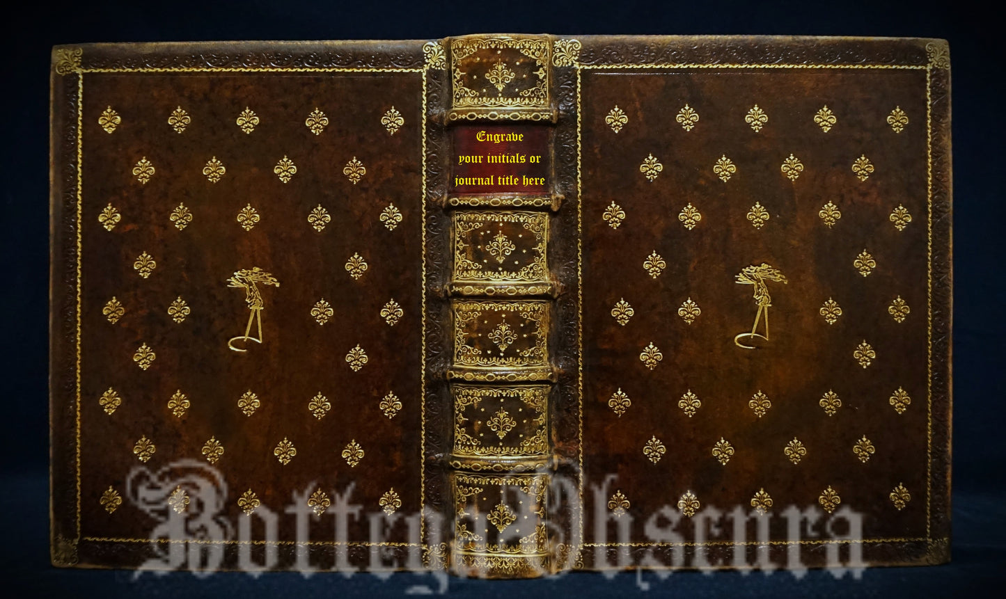 Large Leather Journal – “Great Architect” in A Seminato Style