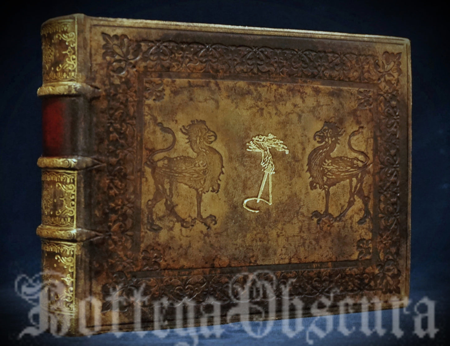 Antique-Style Small Landscape Leather Journal