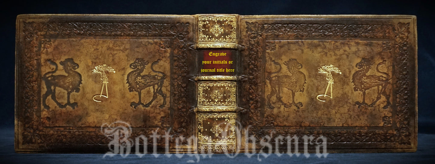 Antique-Style Small Landscape Leather Journal
