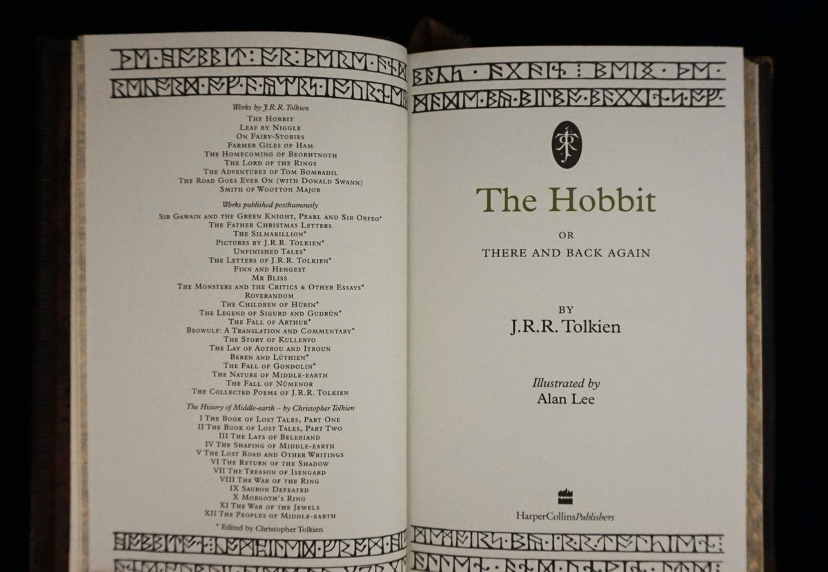 The Hobbit: Hand-Sewn & Traditionally Hand-Bound — Illustrated by Alan Lee