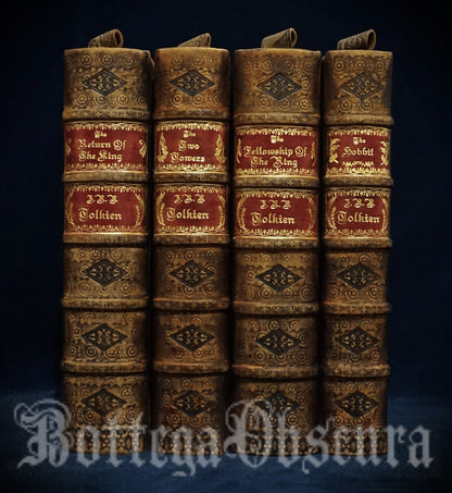 The Lord of the Rings Trilogy & The Hobbit - Illustrated by Alan Lee, Traditionally Hand-Sewn & Hand-Bound