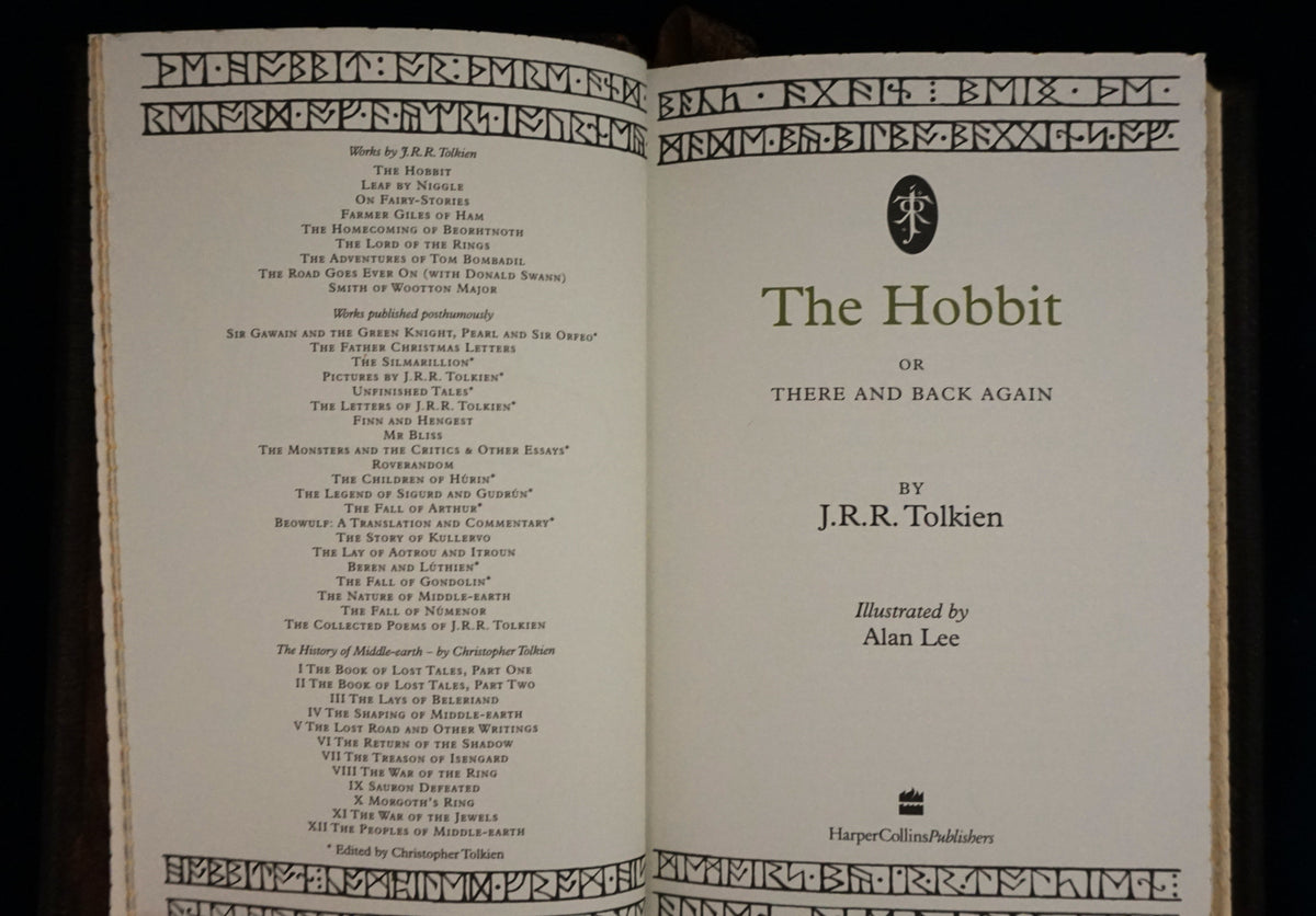 The Lord of the Rings Trilogy & The Hobbit - Illustrated by Alan Lee, Traditionally Hand-Sewn & Hand-Bound
