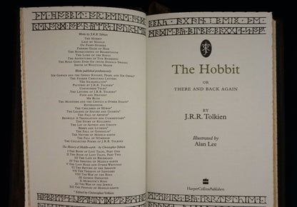 The Lord of the Rings Trilogy & The Hobbit - Illustrated by Alan Lee, Traditionally Hand-Sewn & Hand-Bound