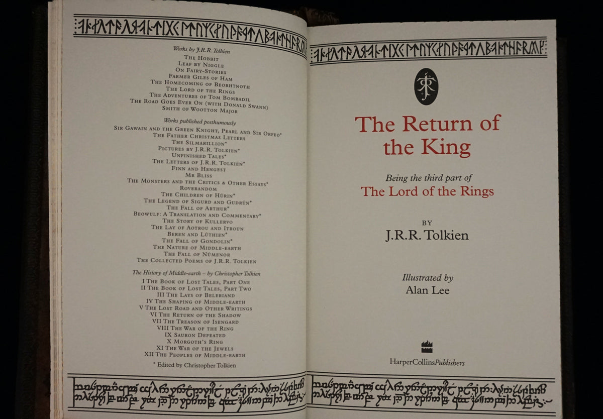 The Lord of the Rings Trilogy & The Hobbit - Illustrated by Alan Lee, Traditionally Hand-Sewn & Hand-Bound