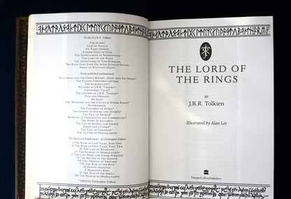 The Lord of the Rings, Hand sewn and hand bound book, Illustrated by Alan Lee, Personalized book with initials