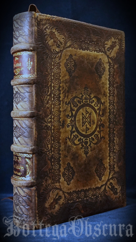 The Hobbit, Hand sewn and hand bound book, Illustrated by Alan Lee, Personalized book with initials