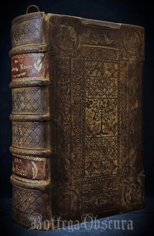 The Lord of the Rings, Hand sewn and hand bound book, Illustrated by J.R.R Tolkien, Personalized book with initials.