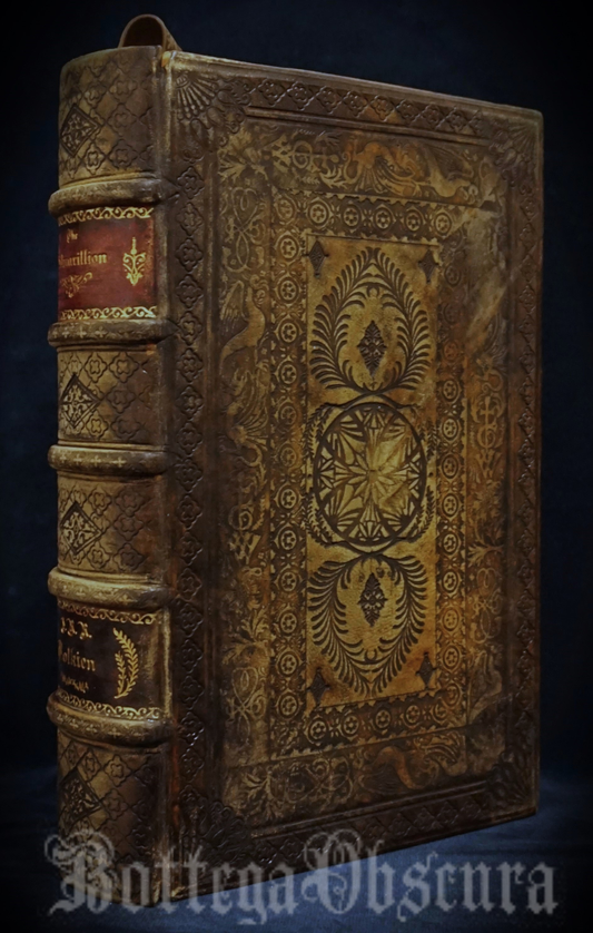 The Silmarillion, Hand sewn and hand bound book, Illustrated by Ted Nasmith, Personalized book with initials.