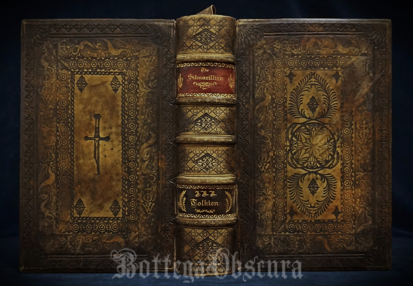 The Silmarillion, Hand sewn and hand bound book, Illustrated by Ted Nasmith, Personalized book with initials.