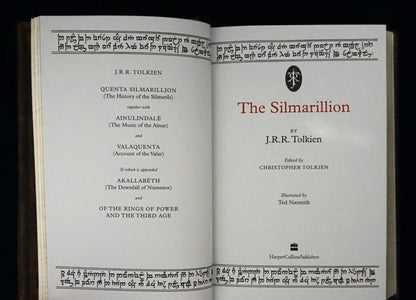 The Silmarillion, Hand sewn and hand bound book, Illustrated by Ted Nasmith, Personalized book with initials.