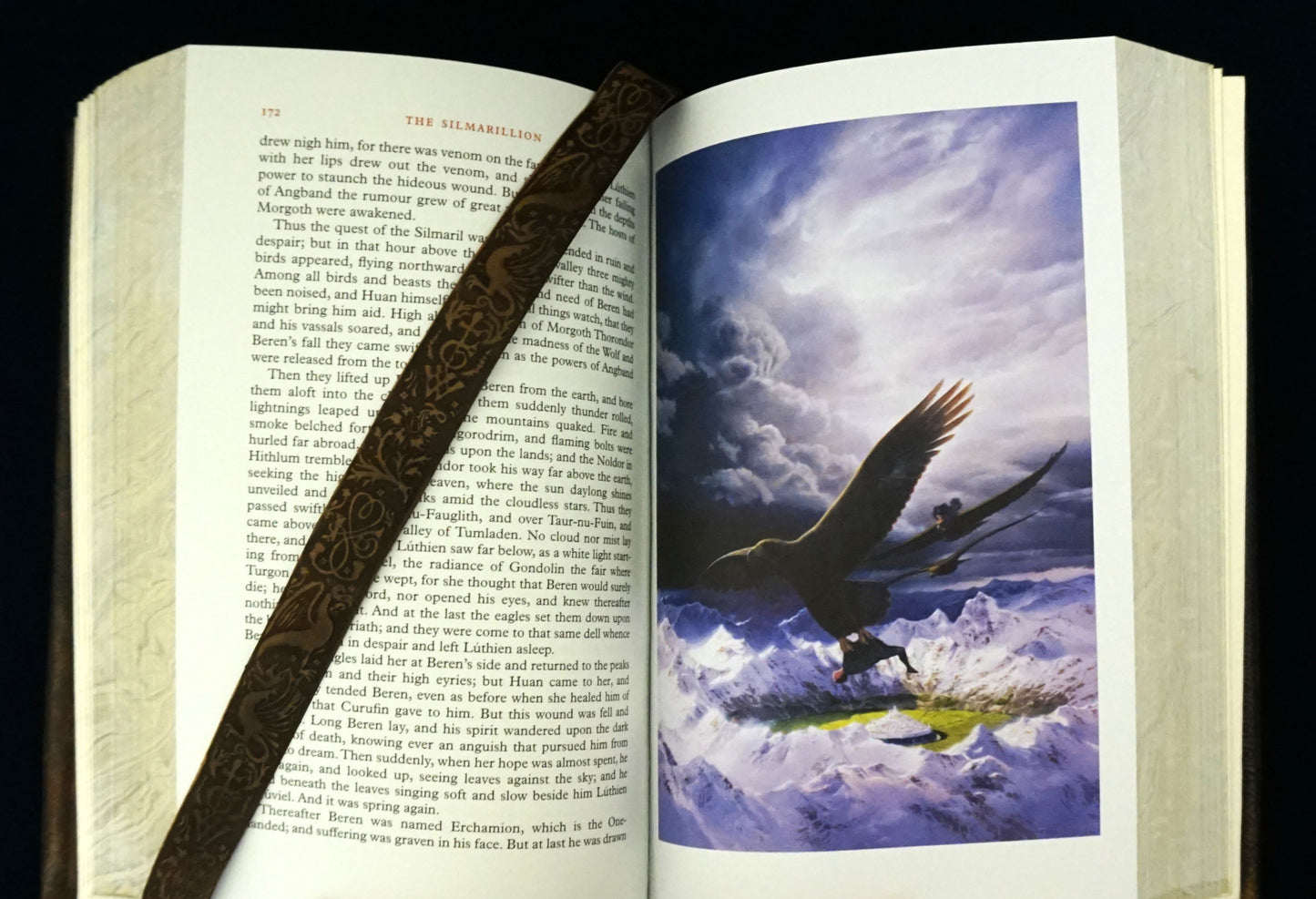 The Silmarillion, Hand sewn and hand bound book, Illustrated by Ted Nasmith, Personalized book with initials.