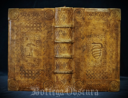 Journal, Medieval style Orphic egg symbol journal, medium size journal, hand sewn and hand bound, personalize journal with engraving