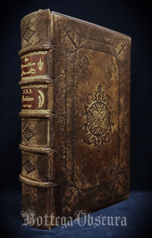 The Silmarillion, Hand sewn and hand bound book, Illustrated by Ted Nasmith, Personalized book with initials.