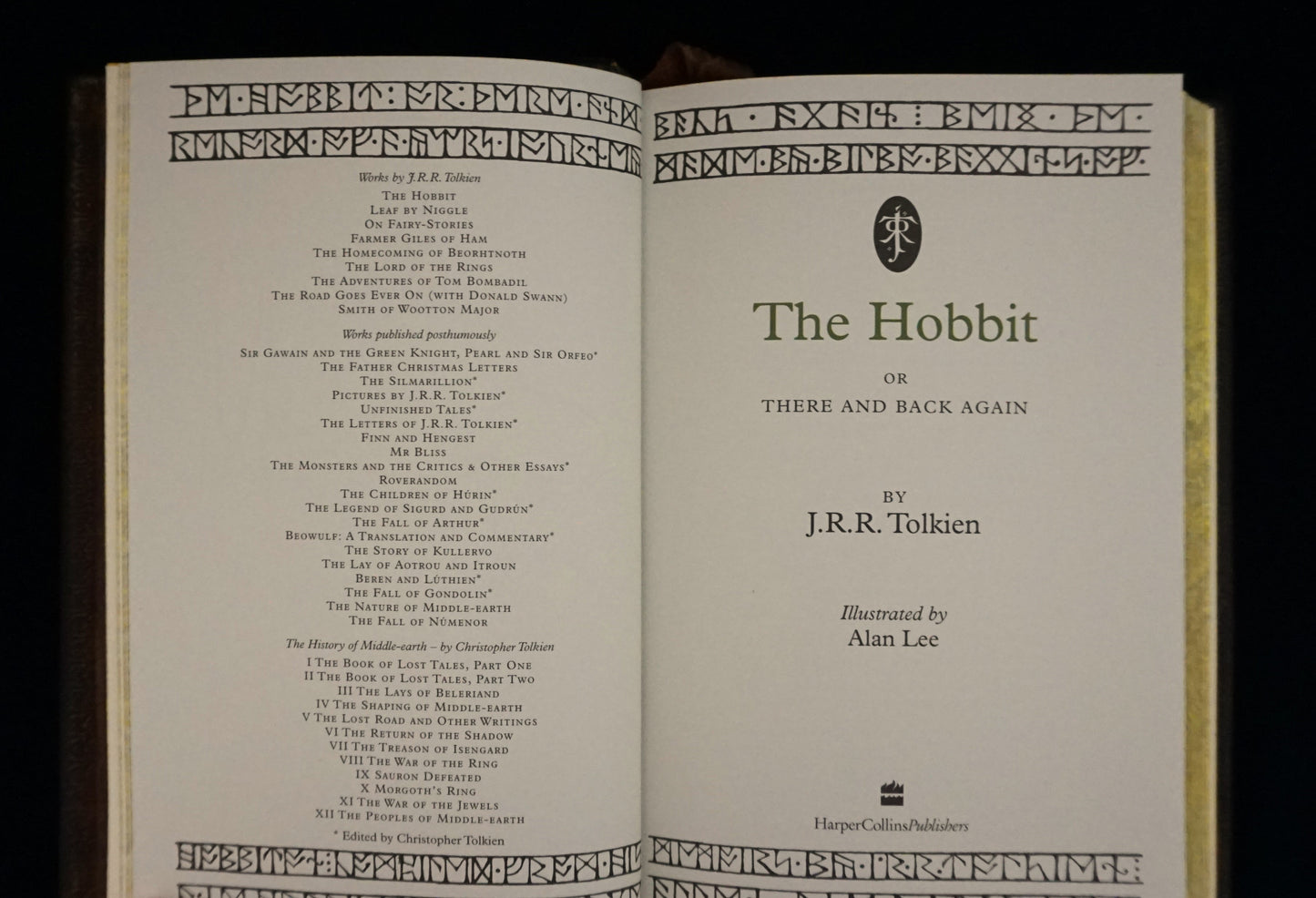 The Hobbit, Hand sewn and hand bound book, Illustrated by Alan Lee