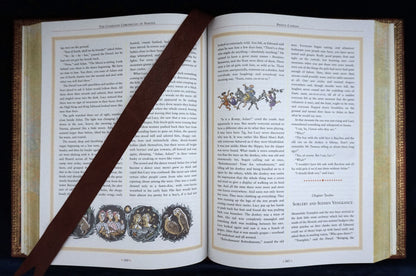 The Complete Chronicles of Narnia by C.S. Lewis, Illustrated by Pauline Baynes, Leather bound book