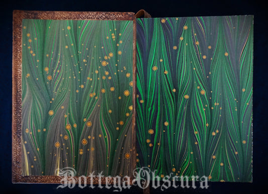 Uroboros journal, Leather bound large journal, Hand sewn and hand bound journal, Personalized journal