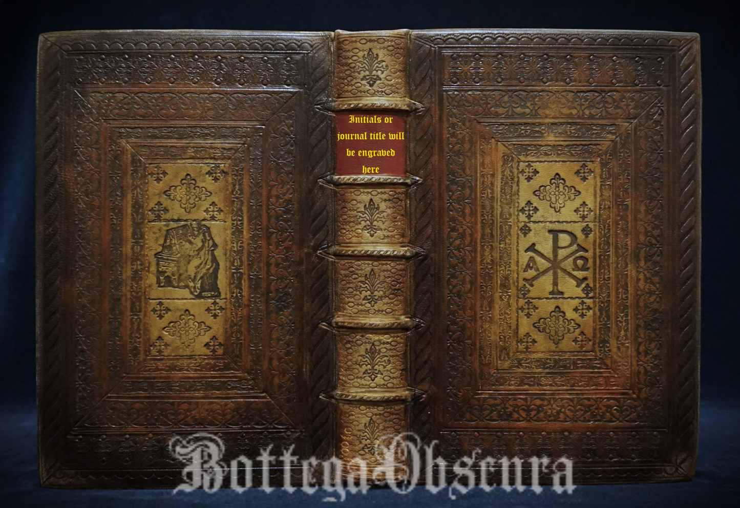 Monastic style journal n.2, large size, personalized journal