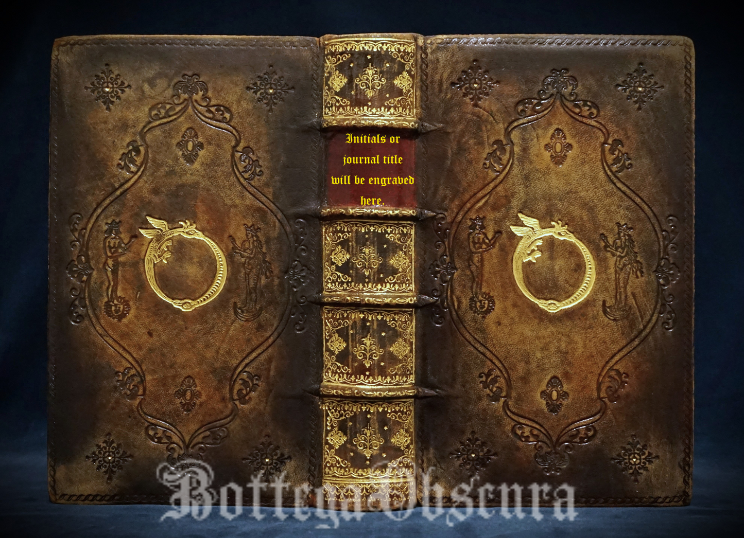 Ouroboros journal, medium size journal, personalized journal