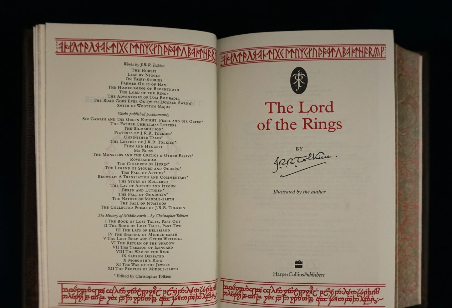 The Lord of the Rings, Hand sewn and hand bound book, Illustrated by J.R.R Tolkien