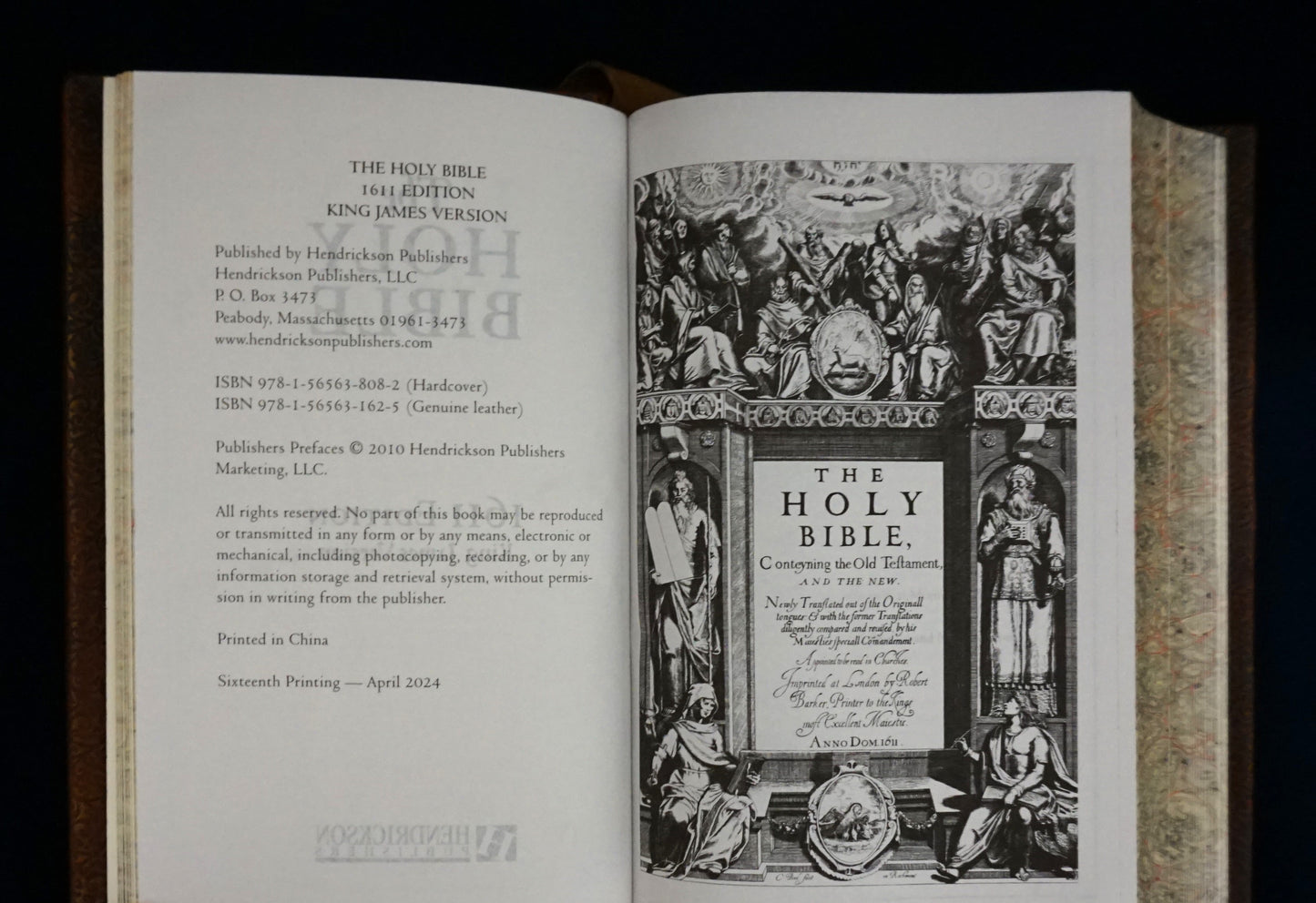 The Holy Bible 1611 edition King James Version — Hand-Sewn & Traditionally Hand-Bound