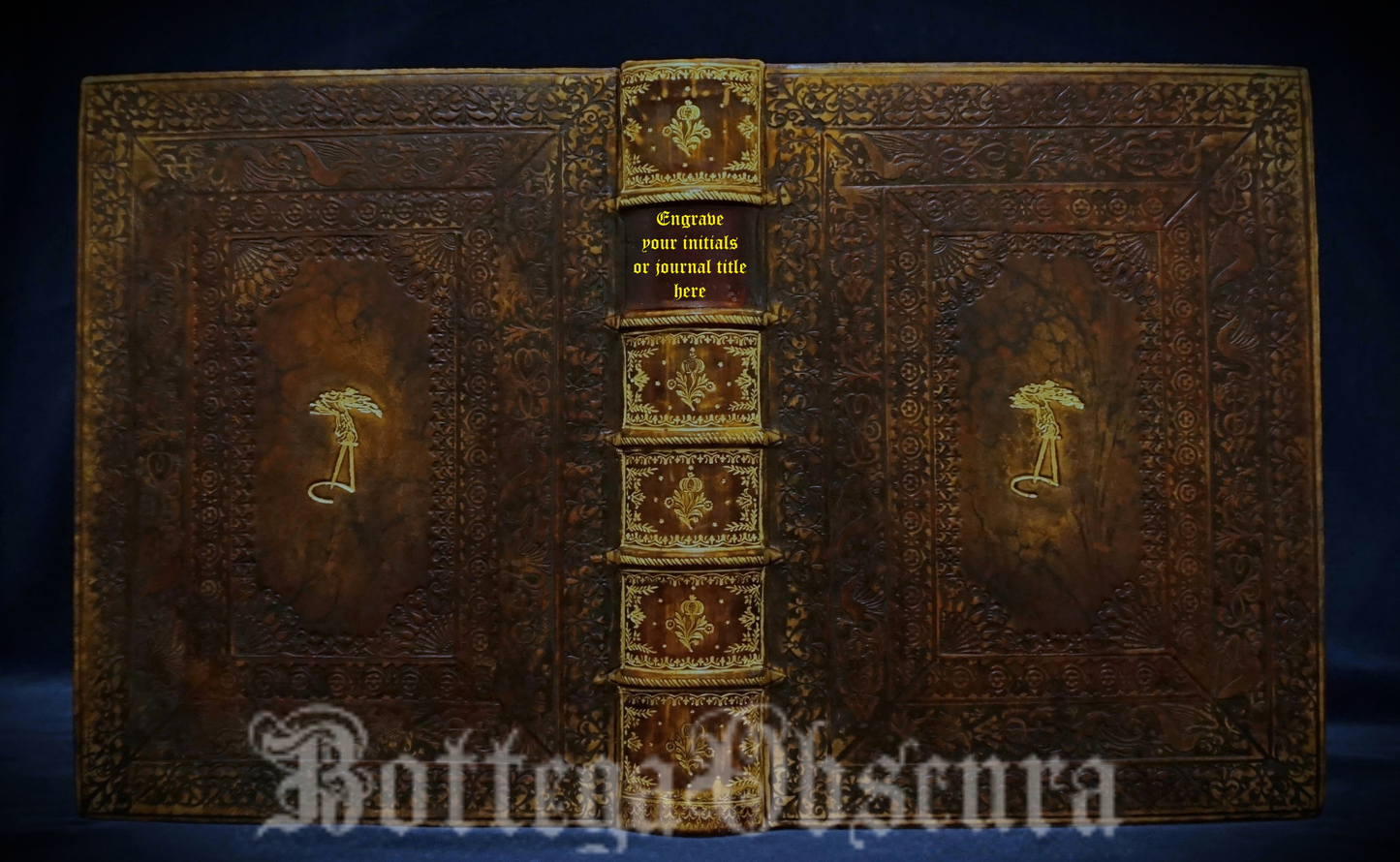 Antique-style journal—large size—personalized journal