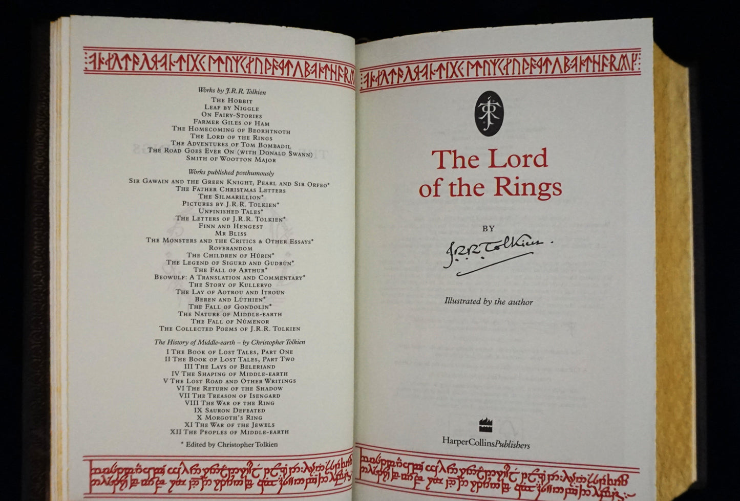 The Lord of the Rings — Hand-Sewn & Traditionally Hand-Bound (Illustrated by J.R.R. Tolkien)