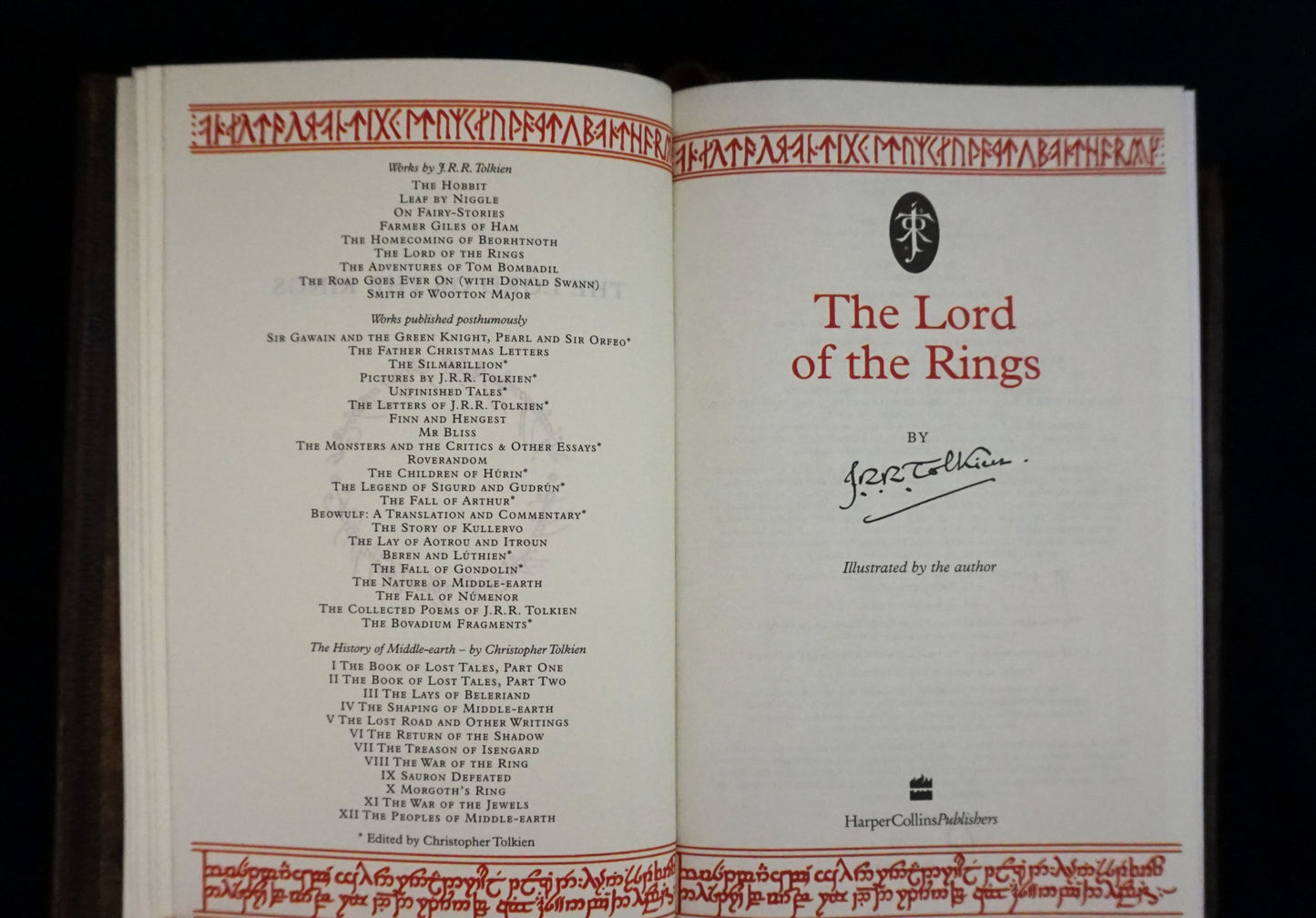 The Lord of the Rings — Hand-Sewn & Traditionally Hand-Bound (Illustrated by J.R.R. Tolkien)