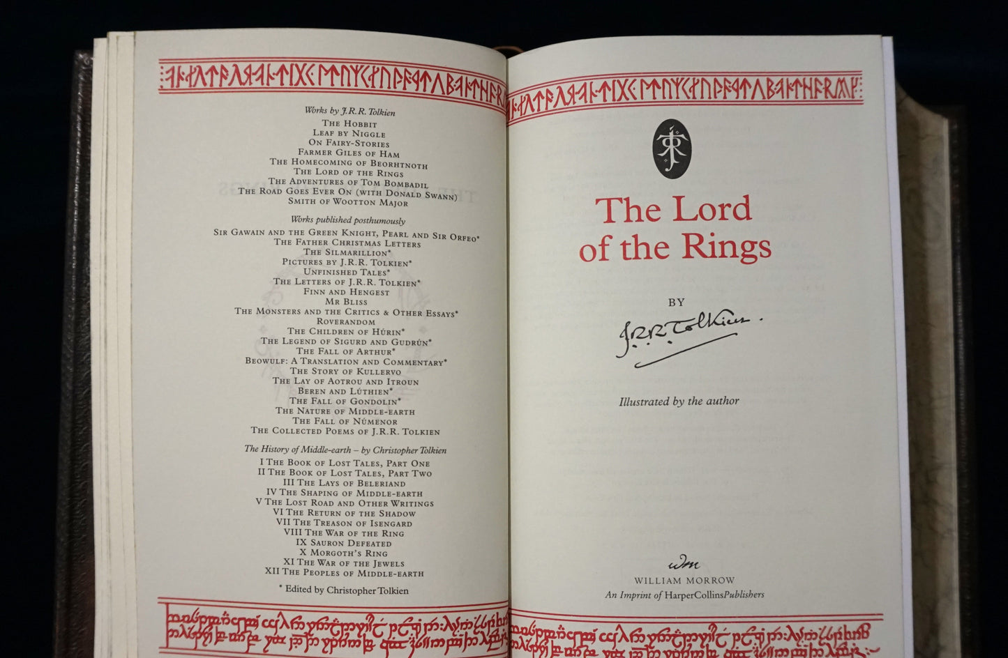 The Lord of the Rings — Hand-Sewn & Traditionally Hand-Bound (Illustrated by J.R.R. Tolkien)